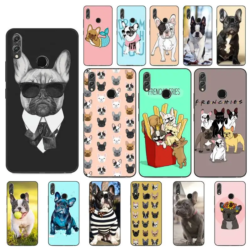 

YNDFCNB French Bulldog Pattern Phone Case For Huawei Honor 8X 8A 9 10 20 Lite 30Pro 7C 7A 10i 20i