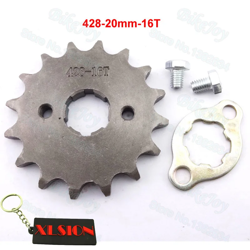 428 16 T зуб 20 мм передняя Звездочка двигателя для Lifan YX Loncin Zongshen Dirt Pit Bike ATV Quad Go Kart Багги скутер мотоцикл