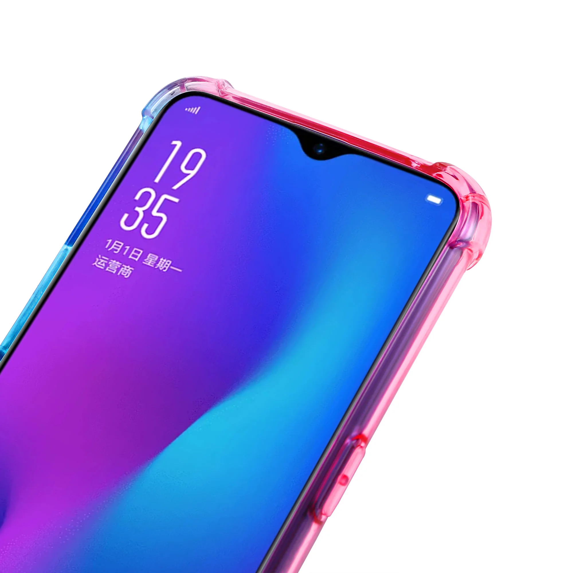 Амортизационный цветной постепенная замена ТПУ чехол для телефона OPPO R19 F11 Pro A9 R17