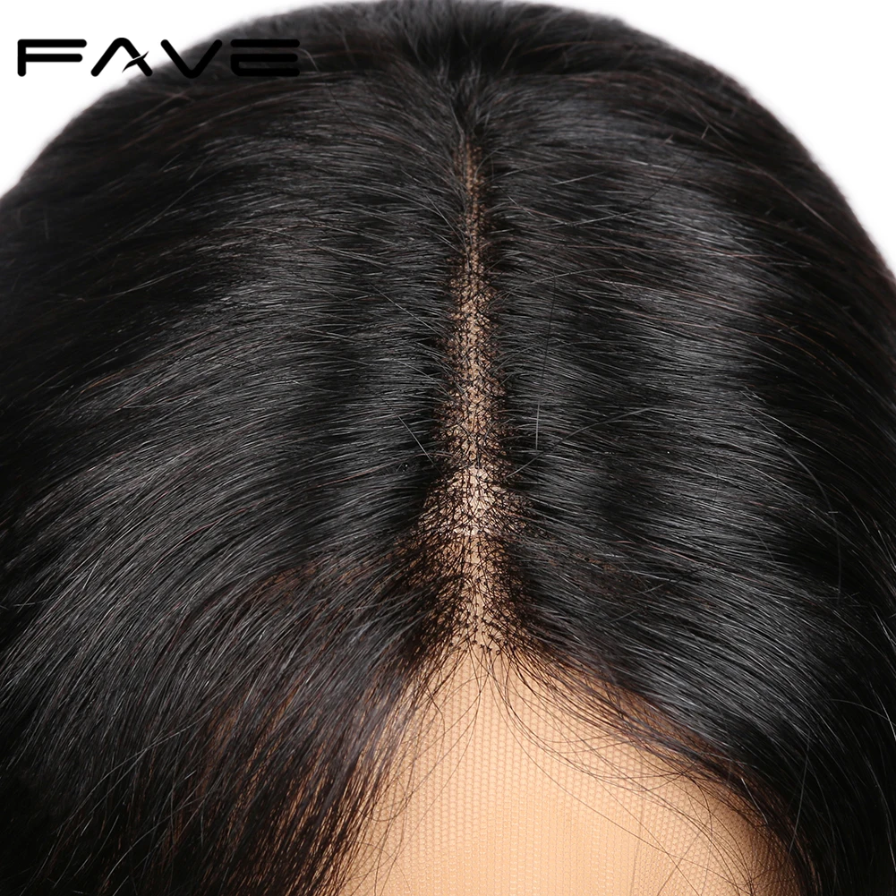 Парики из натуральных волос на кружевной основе FAVE бразильские волосы без клея