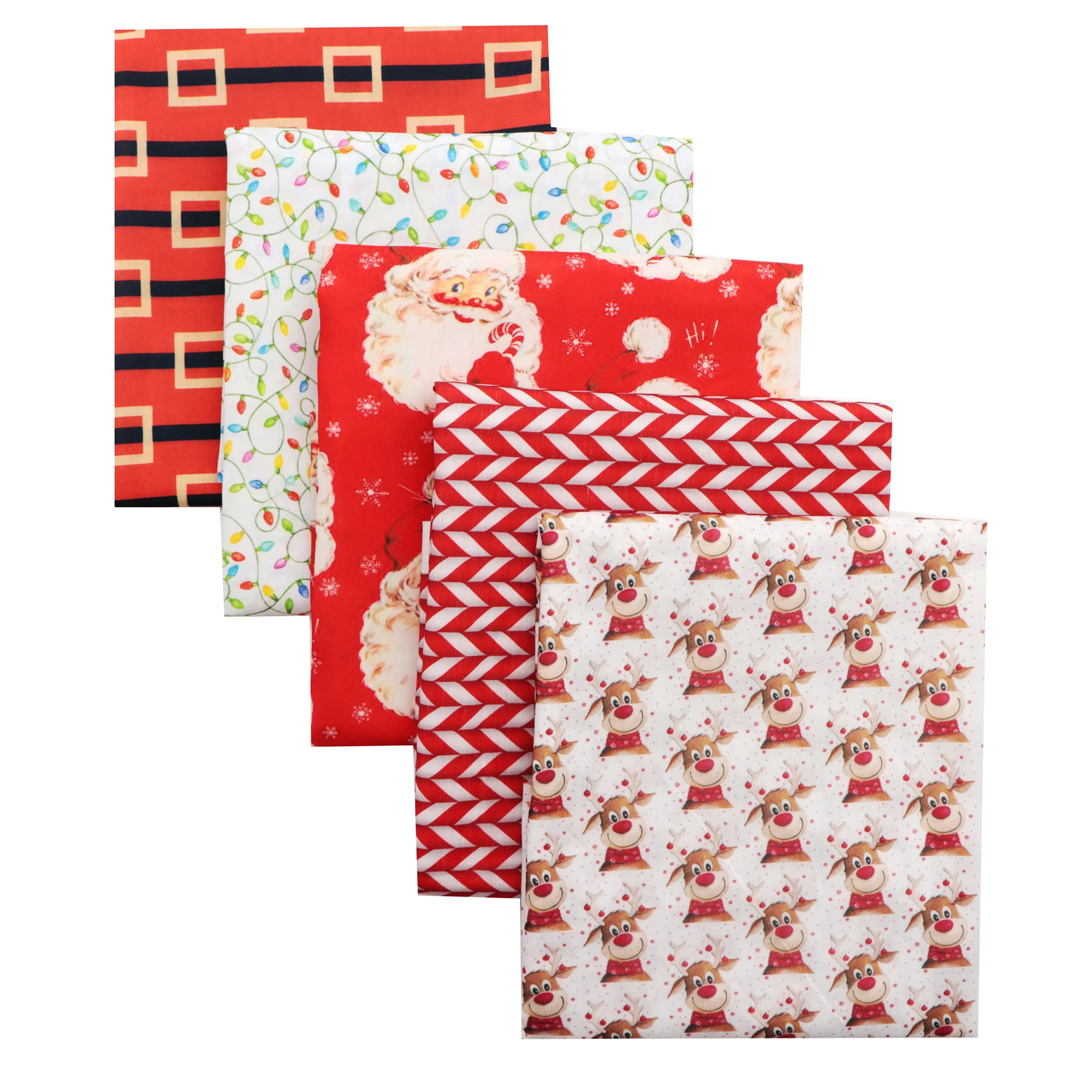 

50*145cm Merry Christmas 100% Cotton Fabric for Tissue Kids Home Textile for Sewing Doll Clothes Wedding Dress,1Yc13146