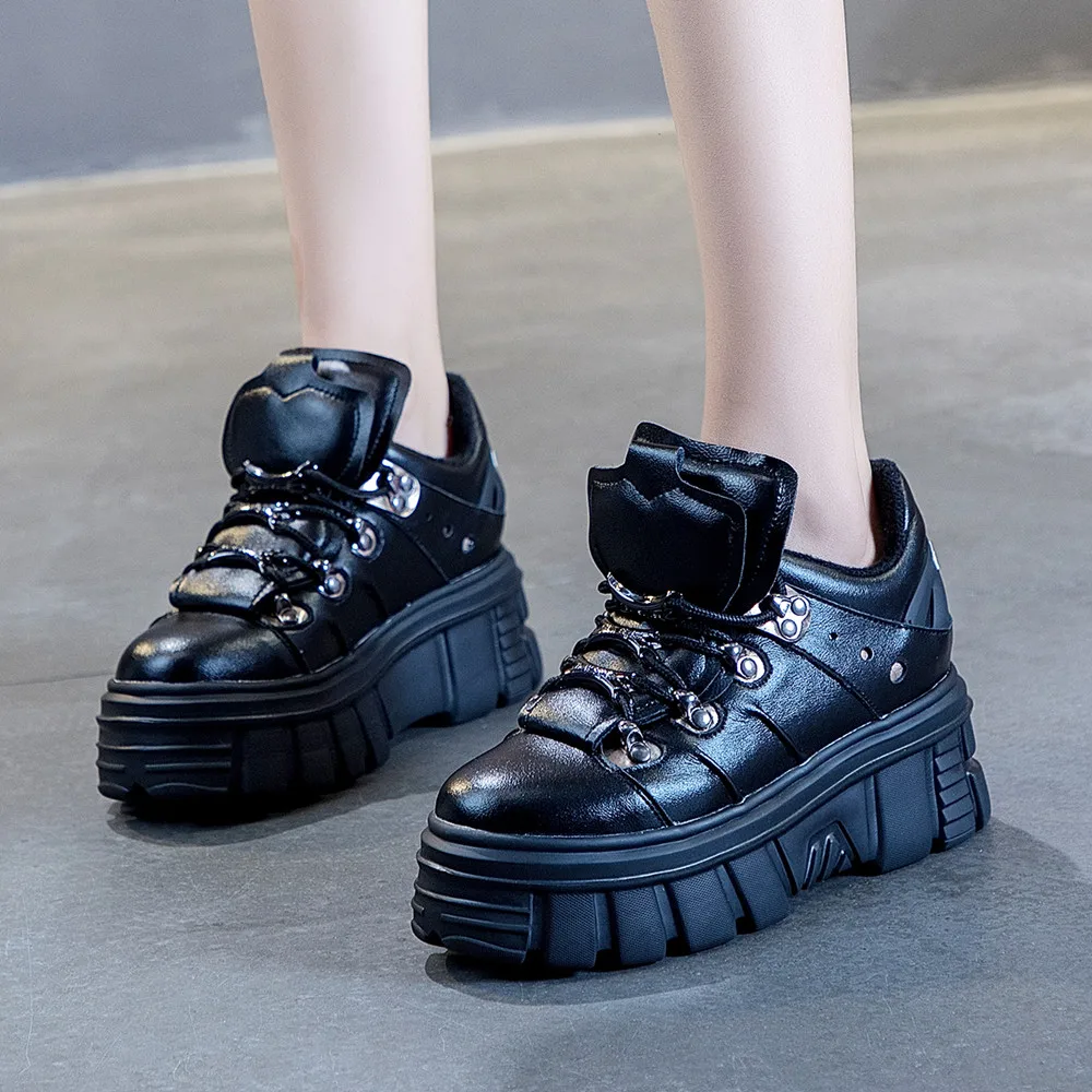 Женские кроссовки на плоской платформе AARDIMI обувь в стиле панк для увеличения