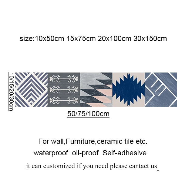 Средиземноморский стиль настенная плитка стикер домашний декор DIY самоклеющиеся