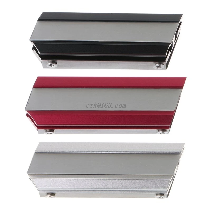 

Алюминиевый радиатор M.2 Охлаждающий радиатор вентилятора с тепловыми прокладками для жесткого диска NGFF NVME PCIE 2280 SSD