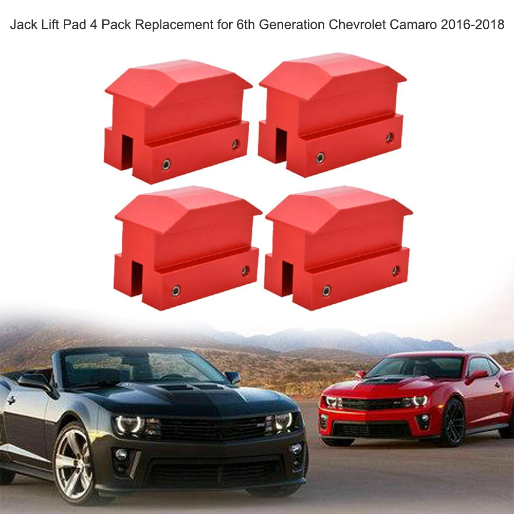 

Jack Lift Pad 4 Pack with One Handbag Billet Jack Bolt on Jack Points Lift Pads for Chevrolet Camaro 6th Generation 2016-2018