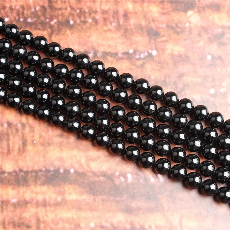 

Black tourmaline Natural Stone Beads Loose Stone Beads For Jewelry Making DIY Bracelets Necklace Accessories 4/ 6/8/10mm