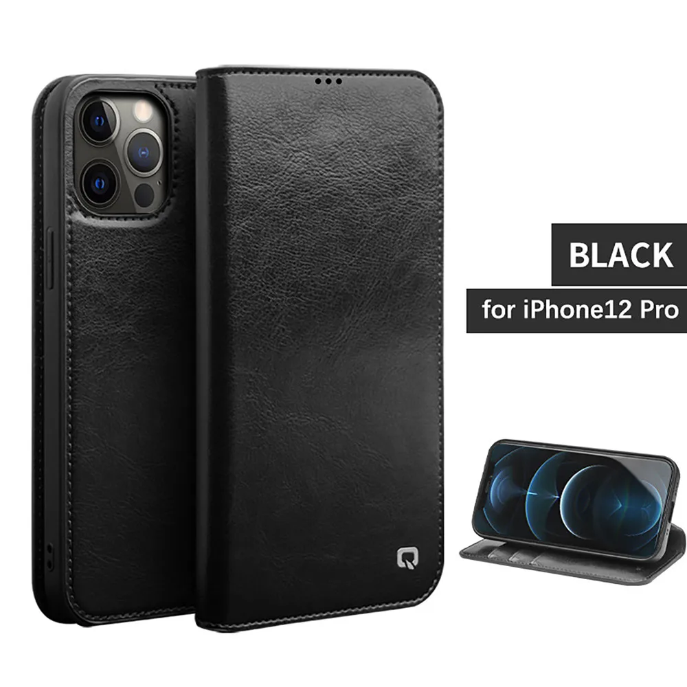 

Phone Case for iPhone 12/12 mini/12 pro/12 pro max Smartphone Leather Holder Flip Wallet Protective Cover Shockproof Sleeve