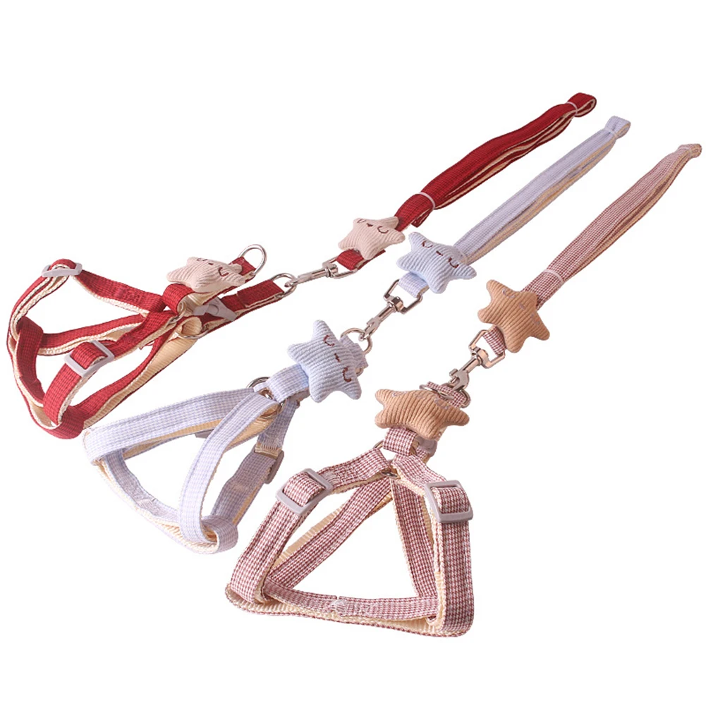 Малых и средних собак жгут светоотражающий дышащий нагрудный ремень плед Teddy Bichon