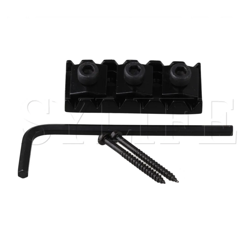 Черный замок для гитары гайка 42 мм моста системы двойного замка|Детали и