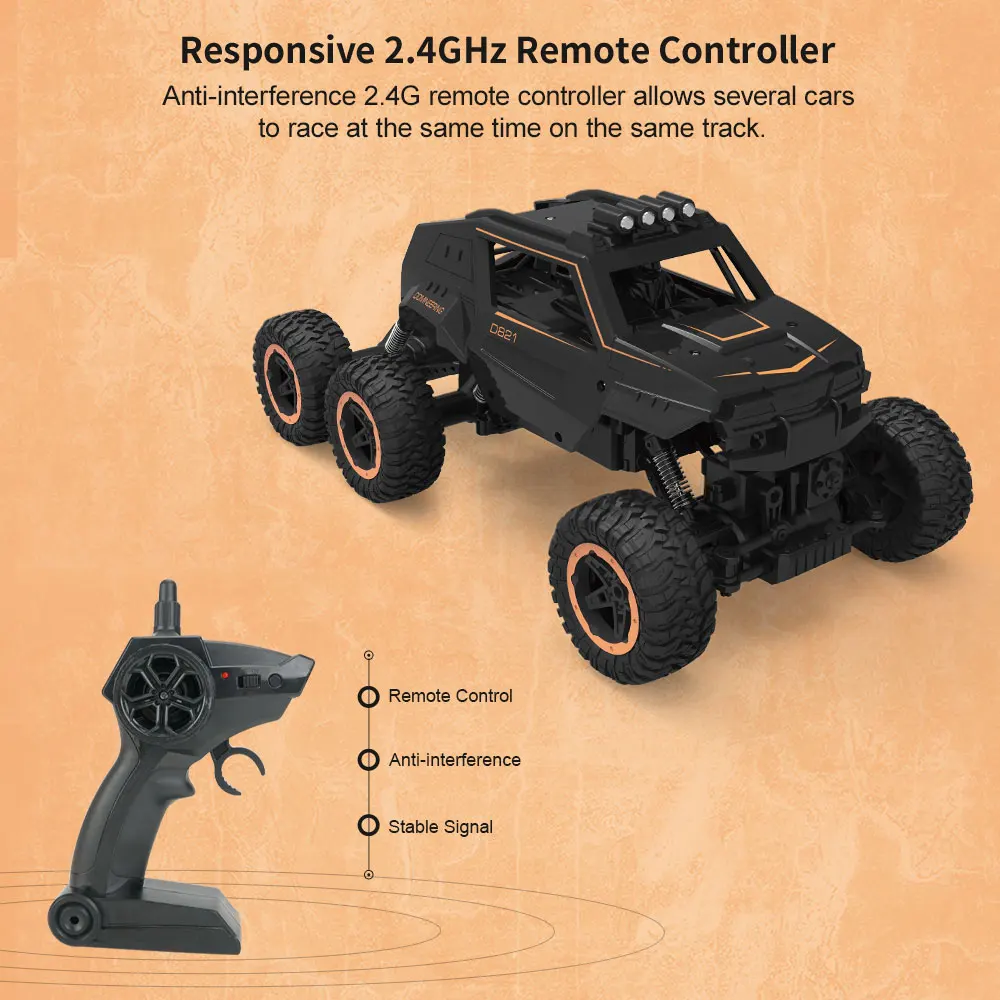 

YIDAJIA D821 RC Car RC Crawlers RTR 1/12 Scale 6WD 2.4GHz Off Road Truck Rock Crawler All Vehicles Climbing Car for Adults Kids