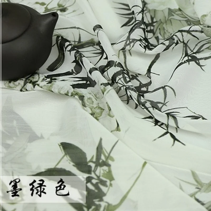 Шифоновая ткань в китайском стиле с принтом шифоновая костюм для косплея одежда