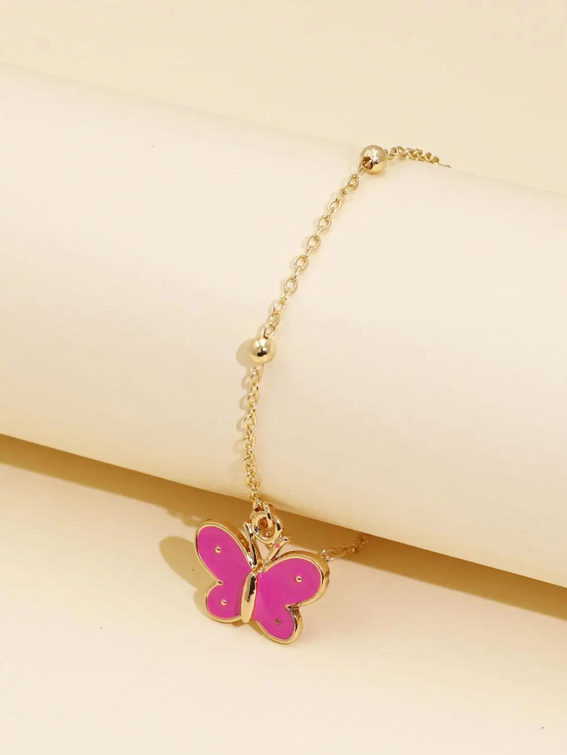 Летние браслеты Pinkdudu из цинкового сплава с подвесками в виде бабочки Модный