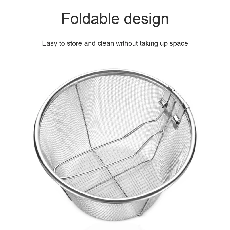 Круглая корзина для жарки фритюрницы из проволочной сетки с французской