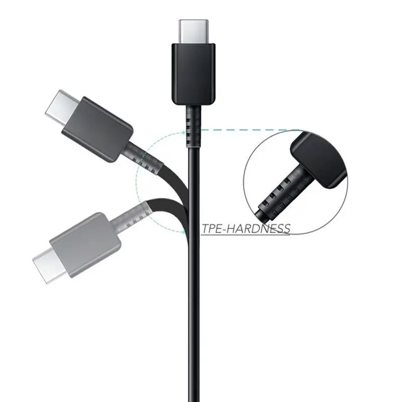 100 шт. новый кабель 100% оригинальный S10 USB Type C 1 м для быстрой зарядки и