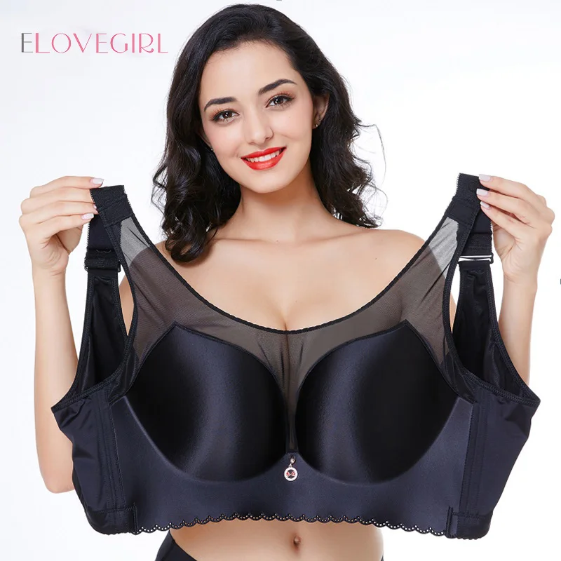 

Ultra-Thin Large Underwear Without Marks Fat Breast MM Put On Chest And Increase Your Weight Full Cup Anti-Droop Pure Color Bra