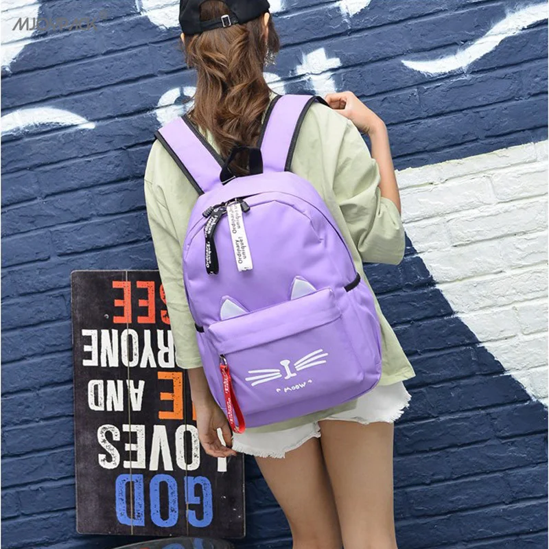 

New Girls Backpack Lovely Cat Ears Student Children School Bags For Boys Bag Kids Both Shoulders Mochila Escolar Cartable Enfant