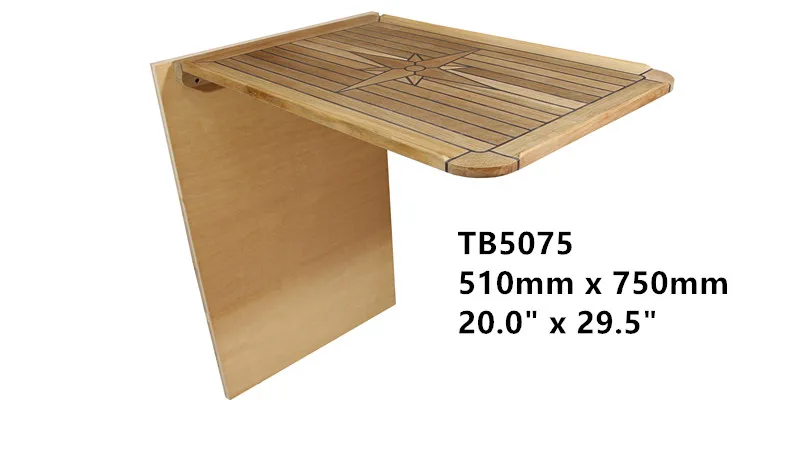 510mm x 750mm Балконная Складная столешница из тика со столешницей 380*600/510*750 мм Морская Лодка RV - Цвет: 510mm x 750mm