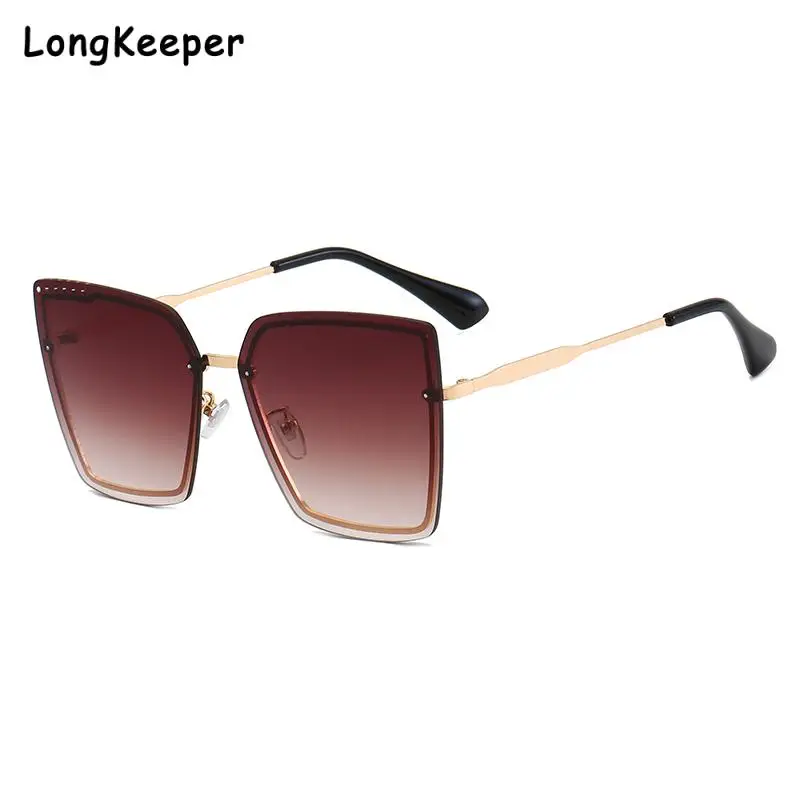 

Fashion Women Oversize Cat Eye Sunglasses Luxury Brand Design Ladies Sun Glasses Vintage Shades UV400 Gradient Brown Eyewear
