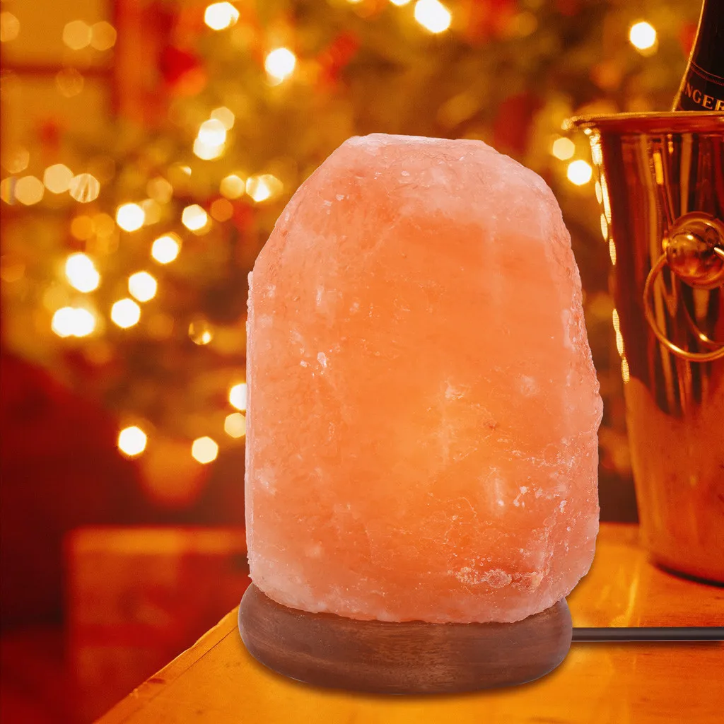 Натуральный рок ночник очиститель воздуха соляная лампа Ион Цвет Кристалл