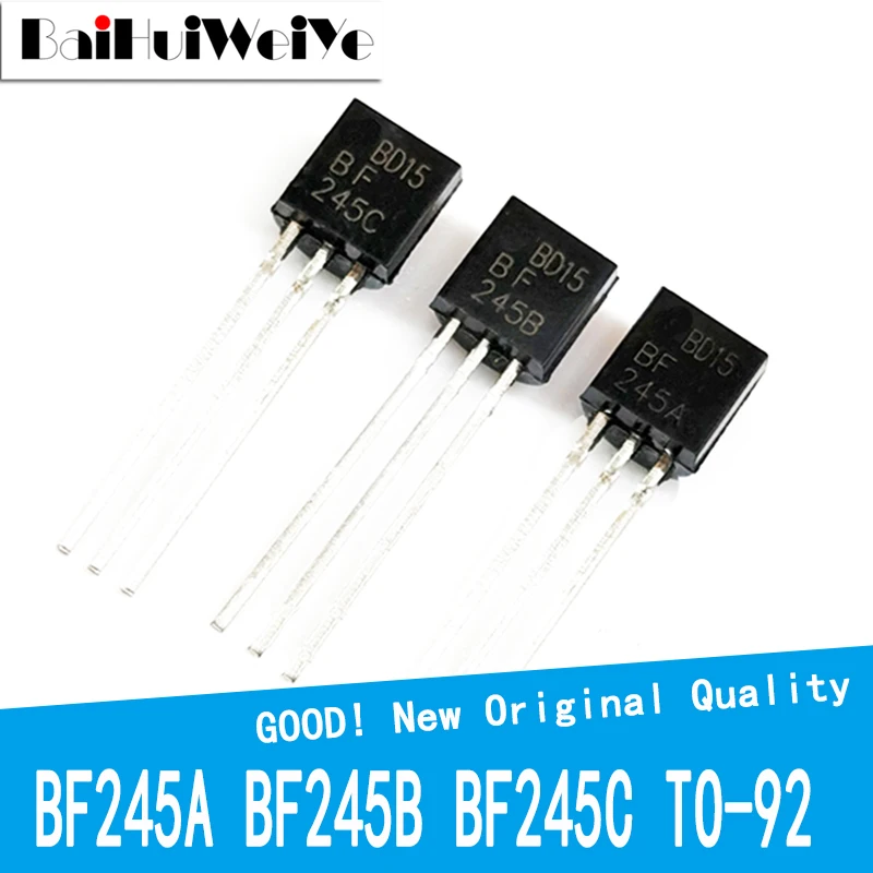 10 шт./лот BF245 BF245A BF245B BF245C TO-92 TO92 Транзисторы NPN с полевым эффектом Новый чипсет