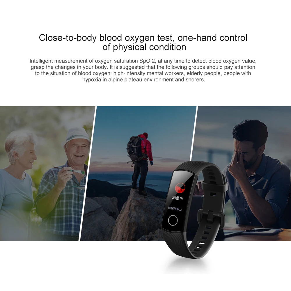 Huawei Honor Band 4 5 умный Браслет 0,9" OLED сенсорный экран Водонепроницаемый Фитнес-трекер Браслет монитор сердечного ритма во время сна