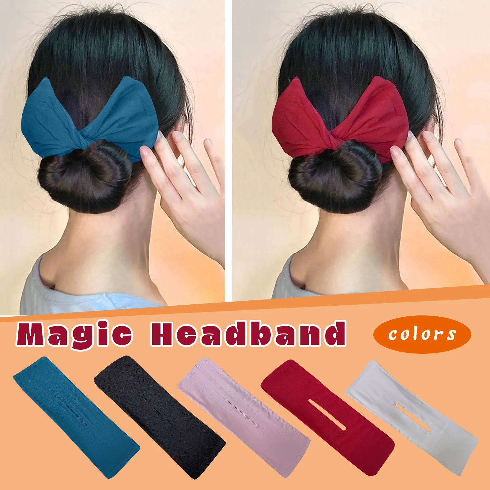 

Headband Roller Hair Curler Donut Bun Maker Women's Bow Rabbit Ear Magic Hairstyle Ring Accessories Twisted Lazy Hairpin Tool