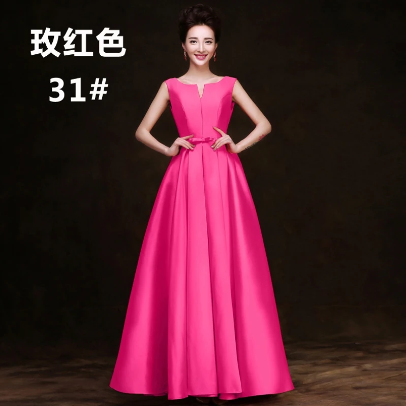 rose Red Vestido de festa Новое атласное сексуальное ТРАПЕЦИЕВИДНОЕ ПЛАТЬЕ С v-образным вырезом бордовое Золотое фиолетовое платье для невесты свадебное платье largo - Цвет: rose Red