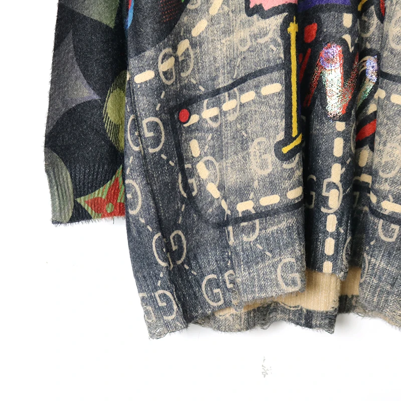 

Print Imitated Mink Wool Retro Female Warm All-match Warm Sweater