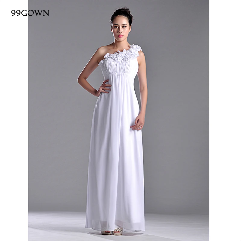 99GOWN Свадебные платья для гостей женщин 2019 простое белое шифоновое длинное