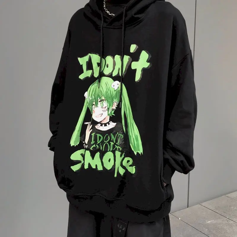 

NiceMix Loose Kawaii Hoodies Women Top Ladies Casual Cartoon Cute Funny Japan Long Sleeve Female Sweatshirt Autumn Streetwear