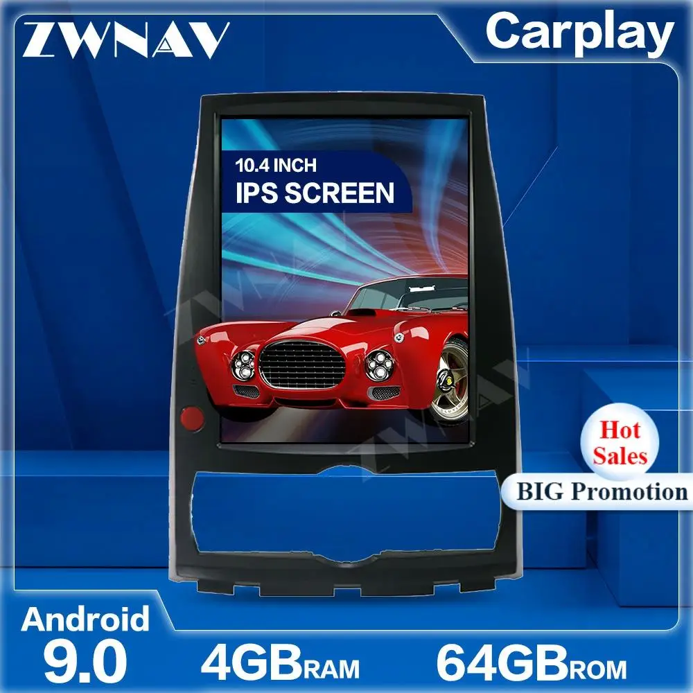 Автомобильный мультимедийный плеер PX6 Tesla Style с большим экраном Android 9 для Hyundai Rohens