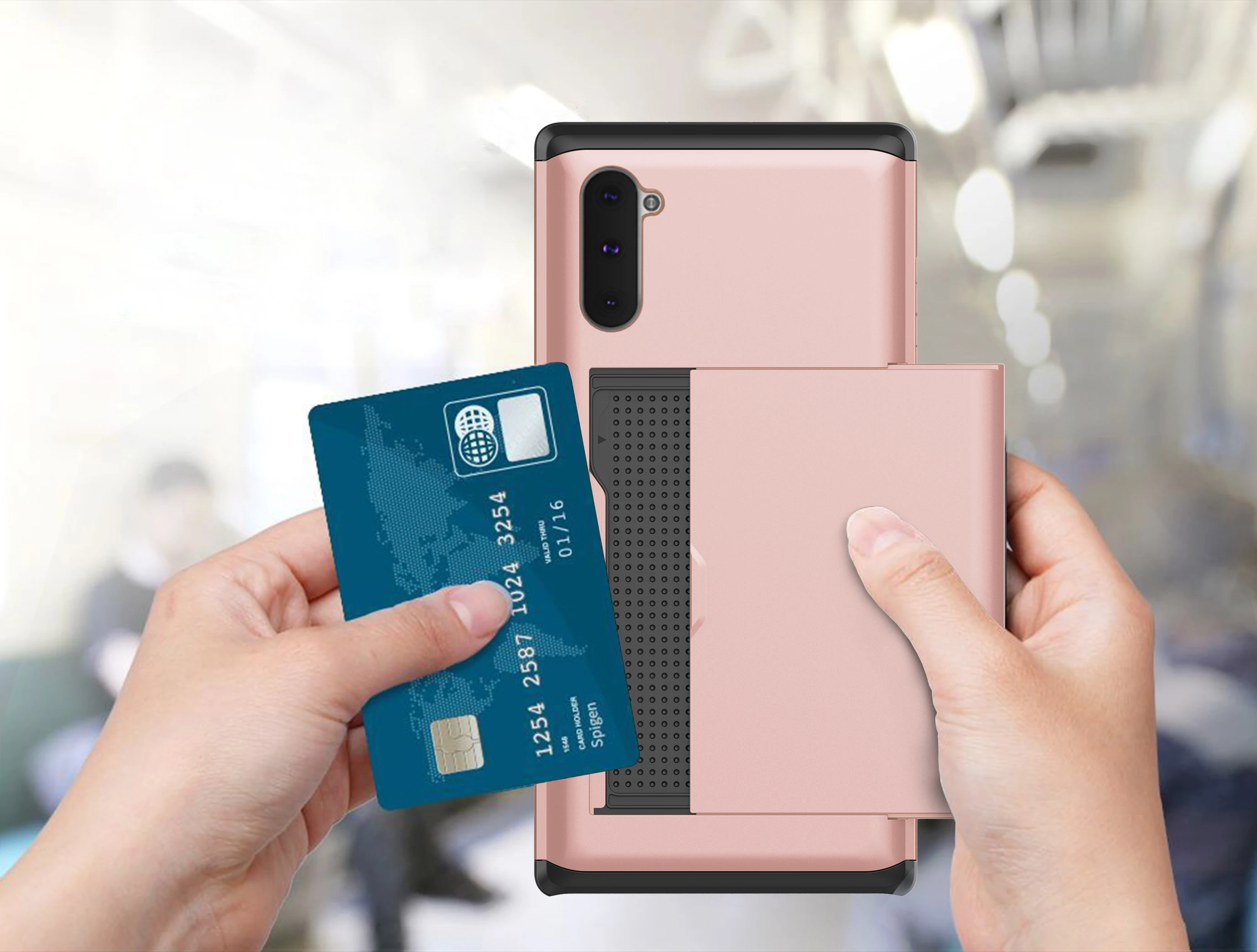 Для samsung Galaxy Note 10 плюс 9 8 5 чехол слайд слот для карт памяти раздвижные дверные