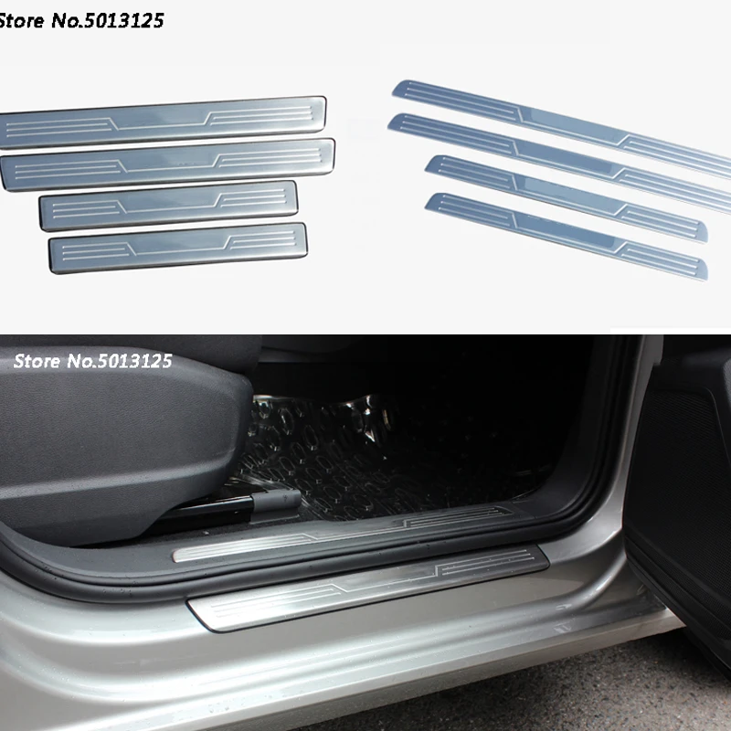 Накладка на порог автомобильной двери из нержавеющей стали предмет порога