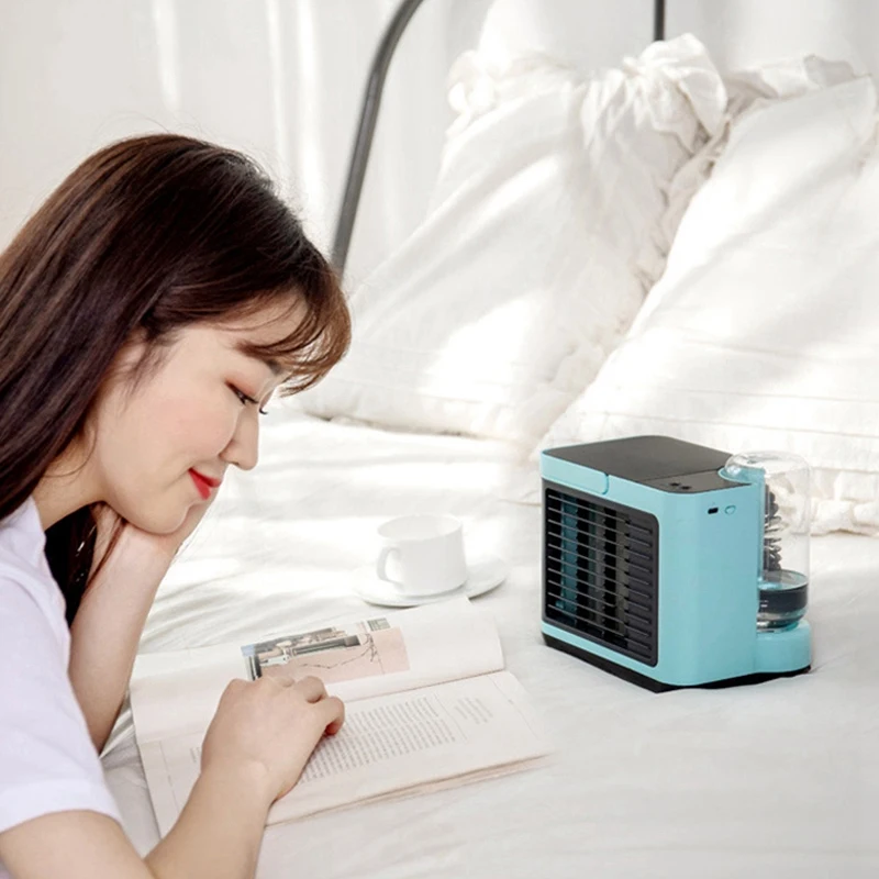 

Mini Water Cooling Negative Ion Air Conditioning Fan Desktop Air Cooler Multiple Purification Filtration