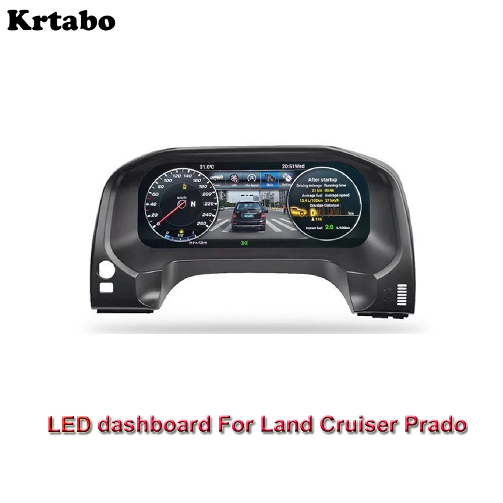 Для Toyota Land Cruiser Prado J150 2009 ~ 2020 Android светодиодная приборная панель развлекательная