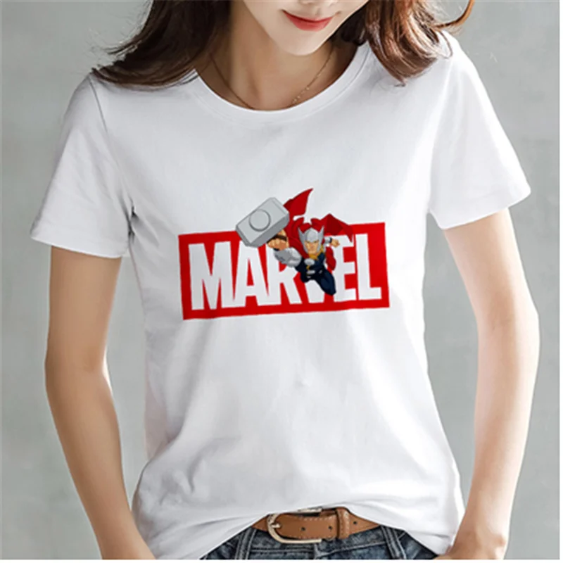 Женская футболка с принтом героев мультфильмов LINNA топ коротким рукавом модная