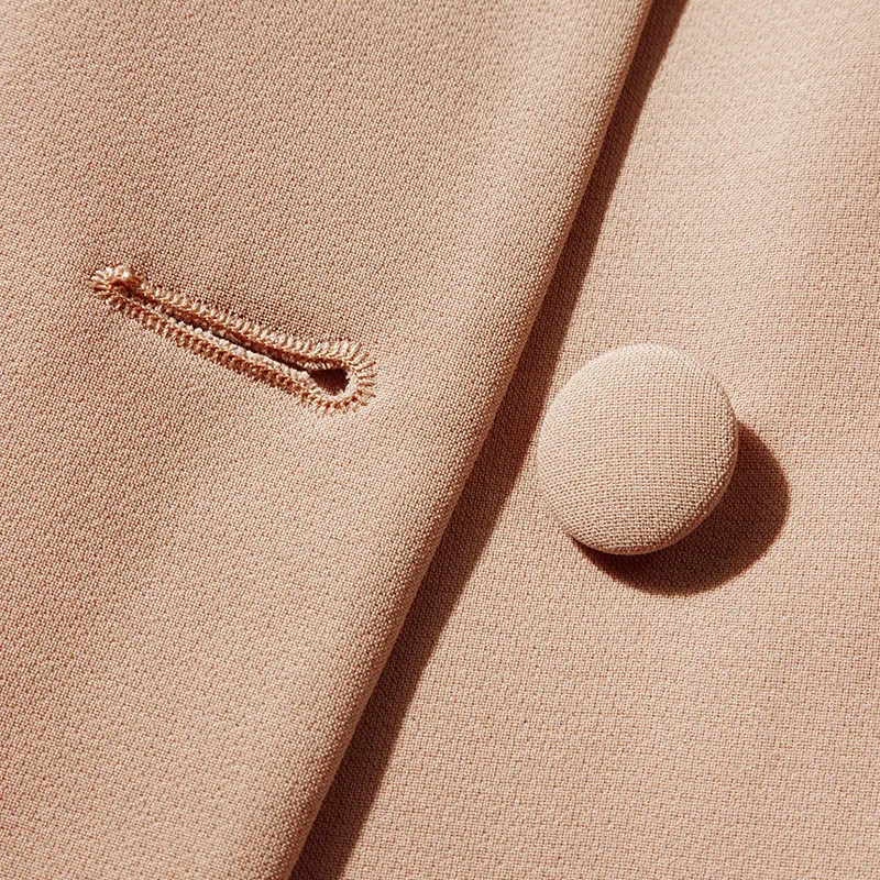 YIGELILA Новое поступление модные хаки пальто с отложным воротником двубортные