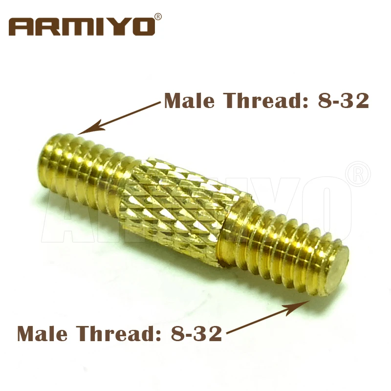 Armiyo 2 шт./лот твердая латунная наружная резьба 8 32 / M3 5 40 конверсионный адаптер для
