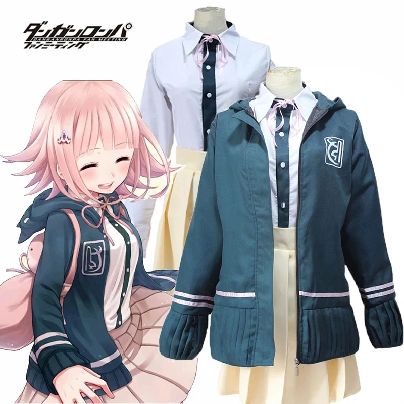 Chiaki Nanami Косплей Костюм данганронпа 2 Искусственный Аниме Хэллоуин костюм для