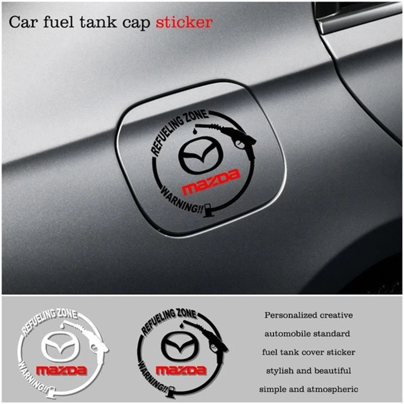 

Fashion Car GM Parts Fuel Tank Sticker Fuel Cap Self-adhesive Label Creative Waterproof Decal For Universal Car Mazda
