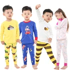 Детская Ночная одежда с динозавром, детские пижамы, пижамы из 100% хлопка для мальчиков, Рождественская Пижама с Санта-Клаусом, детская одежда для сна