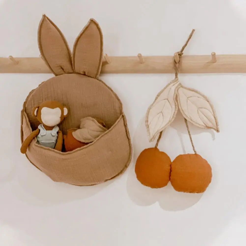 

Cute Cherry Wall Hanging Ornaments Cotton Kids Room Nordic Style Hanging Decorations Baby Bedroom Home Party Decor