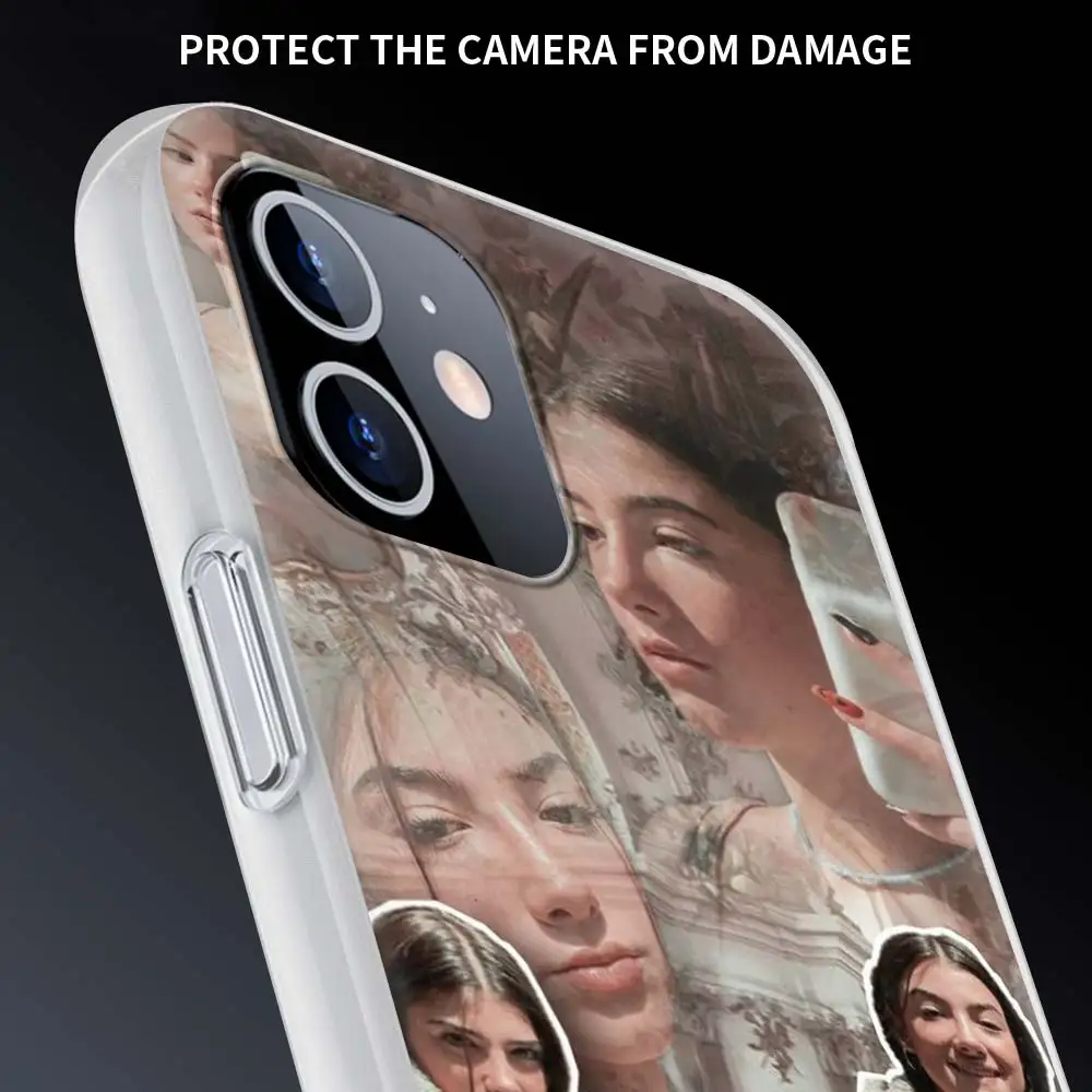 

Charli Damelio Case For iPhone 12 mini 11 Pro 7 XR X XS Max 8 6 6S Plus SE 2020 5S Translucent Matte Silicone Phone Coque