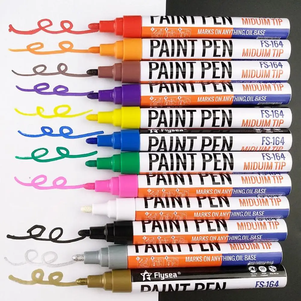 

Waterproof Car Tire Paint Marker Pen Touch Pen Graffiti Pen Sign In Pen Office Stationery Water Based Premium Markers Fill Paint