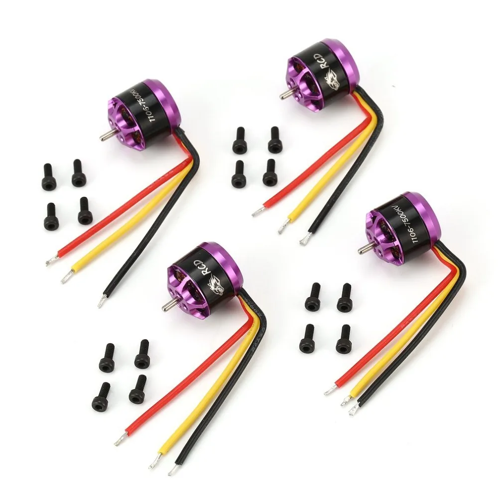 4 шт. 1106 7500KV 3 4S миниатюрный бесщёточный электродвигатель для RC дистанционного