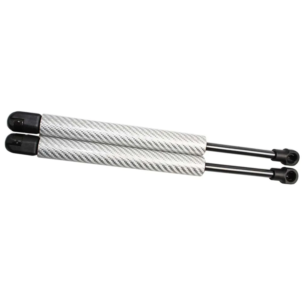 Silver carbon fiber Для Volvo S60 S80 C70 XC70 Sedan 2003- авто капот углеродного волокна газовые стойки заряженные амортизаторы подъем поддерживает 9,61 дюймов - Цвет: Silver carbon fiber