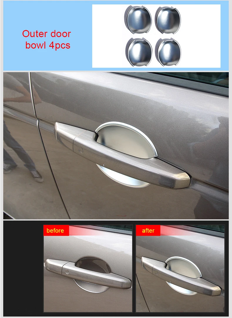 Для Land Rover discovery 2015 2019 хромированная чаша для наружной двери автомобиля 4