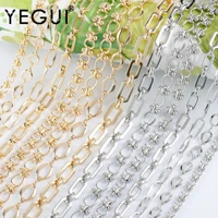 yegui c77diy chain18k gold plated0 3 micronsjewelry accessoriescopper metalcharmsjewelry makingdiy chain necklace1mlot