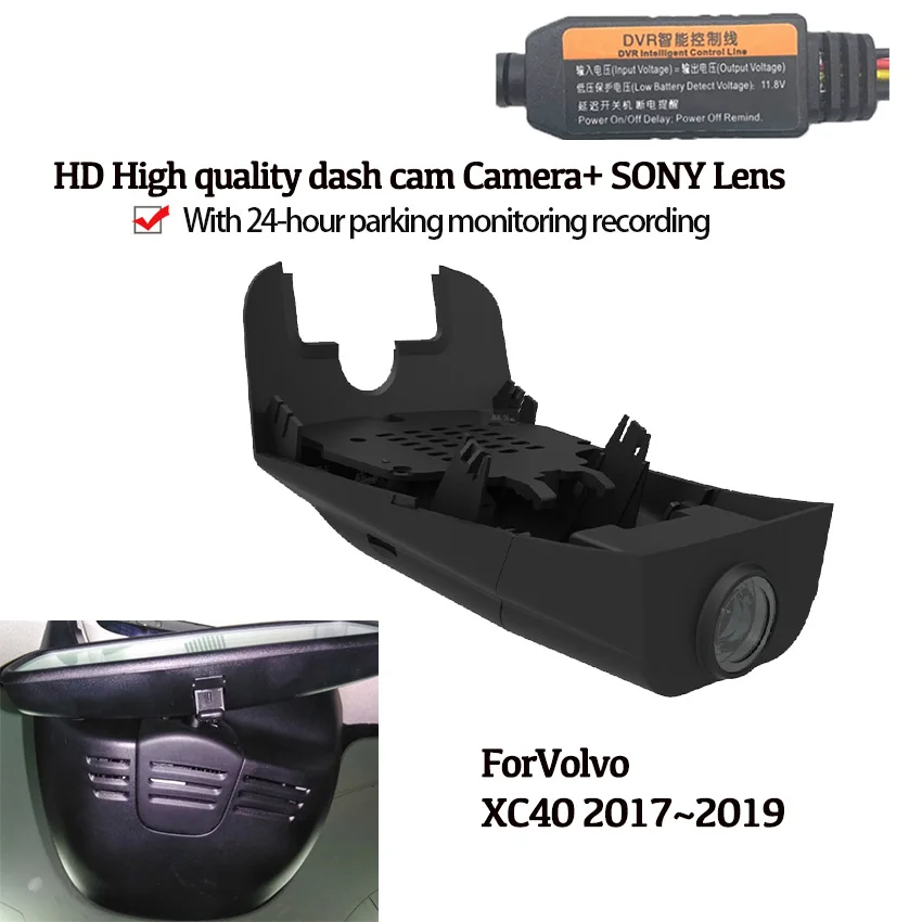 

Dedicated Car DVR Wifi Video Recorder Dash Cam Camera For Volvo XC40 2017 2018 2019 Night Vision Control Phone APP Full HD 1080P