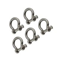 5pcs bow shackle screw pin stainless steel 304 m4 m5 m6 m8 m10 heavy duty safety stainless steel bow achor shackle